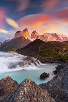 Patagonia Prints: Torres Del Paine mountain range in Chilean Patagonia, Chile