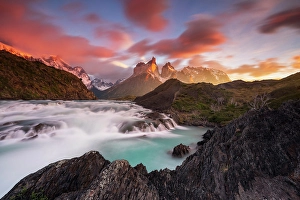 Patagonia Prints: Torres Del Paine mountain range in Chilean Patagonia, Chile