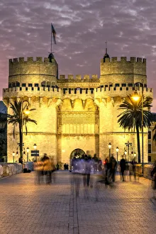 Images Dated 23rd March 2022: Torres de Serranos (Serranos Towers), Valencia, Spain