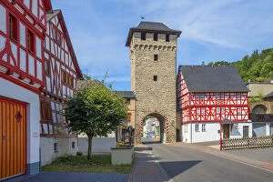 Images Dated 9th July 2021: Torturm at Dausenau, Lahn valley, Rhineland-Palatinate, Germany
