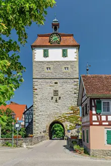 Baden Wuerttemberg Prints: Torturm Tower, Vellberg, Hohenlohe, Baden-Württemberg, Germany