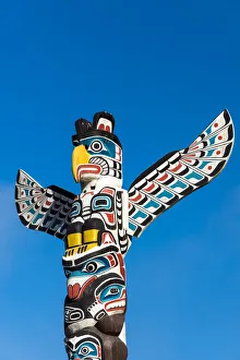 Totem pole at Brockton Point, Stanley Park, Vancouver, British Columbia, Canada