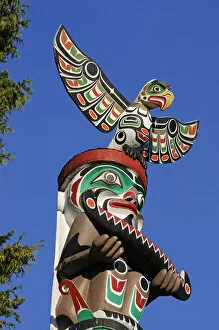Images Dated 16th May 2014: Totem in the Stanley Park, Vancouver, British Columbia, Canada