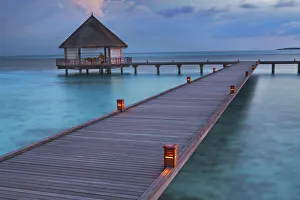 Tourist resort in tropical lagoon - Maldives, Haa Alifu Atoll
