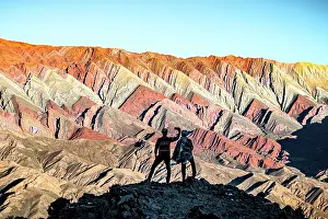 Males Prints: Tourists photographing colorful rocks
