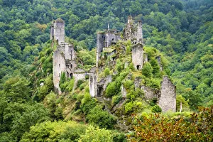 15th Century Prints: Tours de Merle, Saint-Geniez-o-Merle, Correze departement