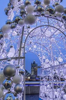Tower Bridge at Christmas, London, Tower Hamlets, London, England, UK