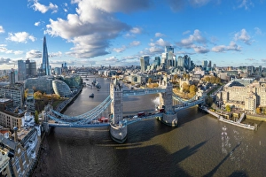 The Shard Prints: Tower Bridge, The Shard & City of London, London, England, UK