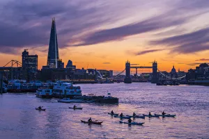 The Shard Prints: Tower Bridge & The Shard, River Thames, London, England, UK