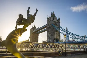 Tower Bridge & The Shard, River Thames, London, England, UK