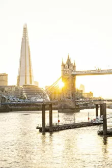Images Dated 8th September 2021: Tower Bridge and The Shard, River Thames, London, England, UK
