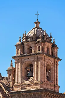 Cusco Province Prints: Detail of tower of Church of the Society of Jesus