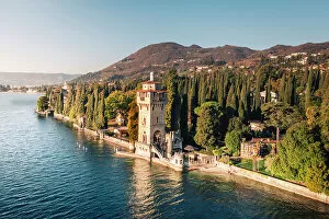 Images Dated 31st October 2022: The Tower of Gardone Riviera, Garda Lake, Italy