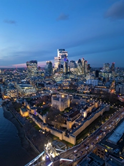 Offices Prints: Tower of London & City of London, London, England, UK