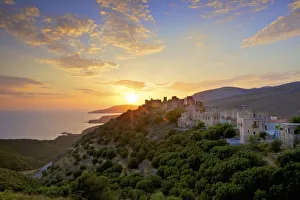 Images Dated 20th July 2018: Towered Village of Vathia, Mani Peninsula, The Peloponnese, Greece, Southern Europe