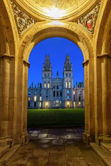 Images Dated 31st August 2022: Towers at All Souls College, Oxfordshire, England
