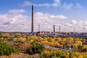 Mining Prints: Town of Copper Cliff with Vale operations in the background