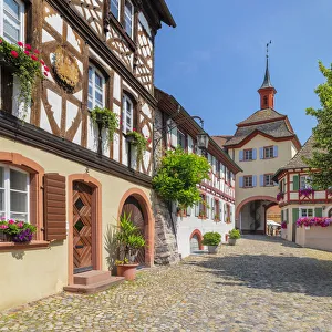 Half Timber House Prints: Town gate, Burkheim am Kaiserstuhl