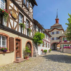 Town gate, Burkheim am Kaiserstuhl, Breisgau, Southern Black Forest, Baden-WAA┬╝rttemberg
