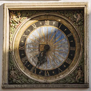 Tallinn Prints: Town Hall Clock, Old Town, Tallinn, Estonia, Europe