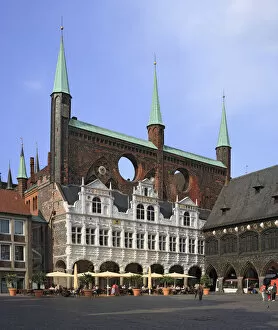 Images Dated 17th July 2008: Town Hall, Lubeck, Schleswig-Holstein, Germany