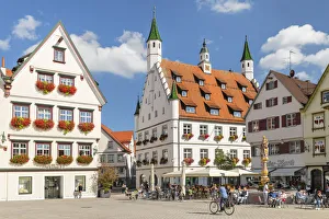 Upper Swabia Prints: Town hall at the market square