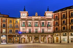 Town Hall, Plaza Mayor, Burgos, Castile and Leon, Spain