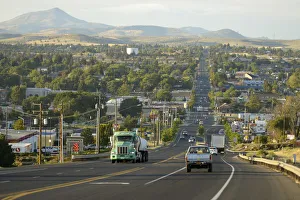 Vehicles Prints: Town of Madras, Highway 96, Jefferson County, Oregon, USA