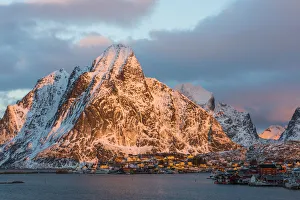 Reine Prints: The town of Reine at sunrise, Lofoten Islands, Norway