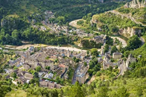 Town of Sainte-Enimie on the Tarn River in the Gorges du Tarn, Lozere