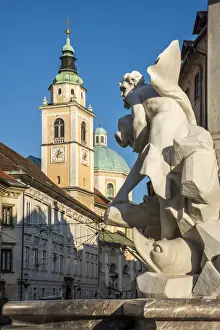 Town Square with Robba Fountain also known as the Fountain of the Three Carniolan