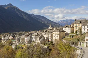Ossola Prints: the town of Vocogno and the mountains of Val Vigezzo seen from Caveggia, Val Vigezzo
