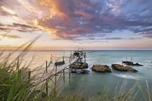 Southern Italy Prints: Trabocchi Coast: Trabocco Punta Torre at sunset (Fossocesia)