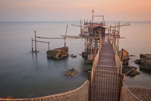 Wooden Structure Prints: Trabocco di Punta Torre, Rocca San Giovanni, Chieti, Abruzzo, Italy, Europe