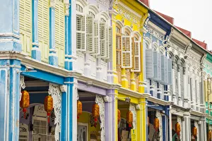 Traditional 19th century shophouse, George Town, Penang Island, Malaysia