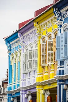 Traditional 19th century shophouse, George Town, Penang Island, Malaysia
