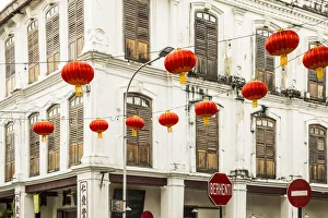 Traditional 19th century shophouse, George Town, Penang Island, Malaysia