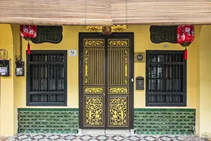 Traditional 19th century shophouse, George Town, Penang Island, Malaysia