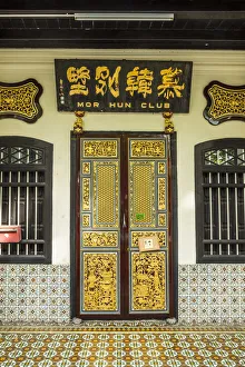 Traditional 19th century shophouse, George Town, Penang Island, Malaysia
