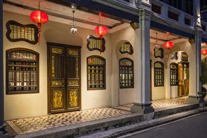 Traditional 19th century shophouse, George Town, Penang Island, Malaysia