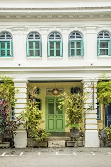 Traditional 19th century shophouse, George Town, Penang Island, Malaysia