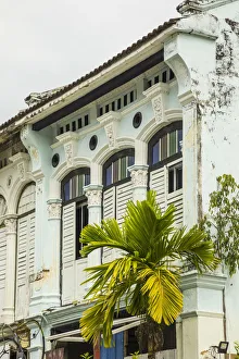 Traditional 19th century shophouse, George Town, Penang Island, Malaysia