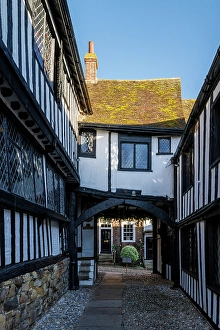 Sussex Prints: Traditional Architecture at the Mermaid Inn, Rye, East Sussex, Sussex, England, UK