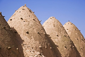 Bee Hive Prints: Traditional beehive houses made of mud in the village of Sarouj