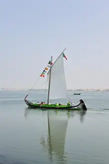 Traditions Prints: Traditional boat (moliceiro) used to collect seaweed in the Ria de Aveiro, nowadays