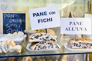 Bakery Prints: Traditional bread in a shop of Valbondione, Val Seriana, Bergamo province, Lombardy