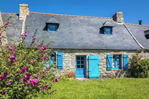 Hamlet Prints: Traditional Breton house in the hamlet of Rostudel