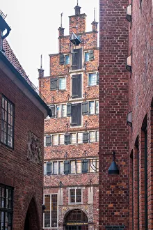Traditional brick houses in Boettcherstrasse, Bremen, Germany
