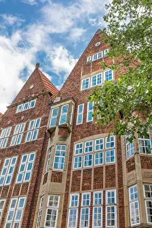 Federal State Prints: Traditional brick houses at the southern entrance to Boettcherstrasse, Bremen, Germany