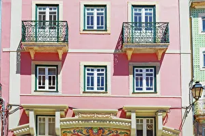 Centro Region Prints: Traditional building facade, Coimbra, Coimbra district, Centro Region, Portugal